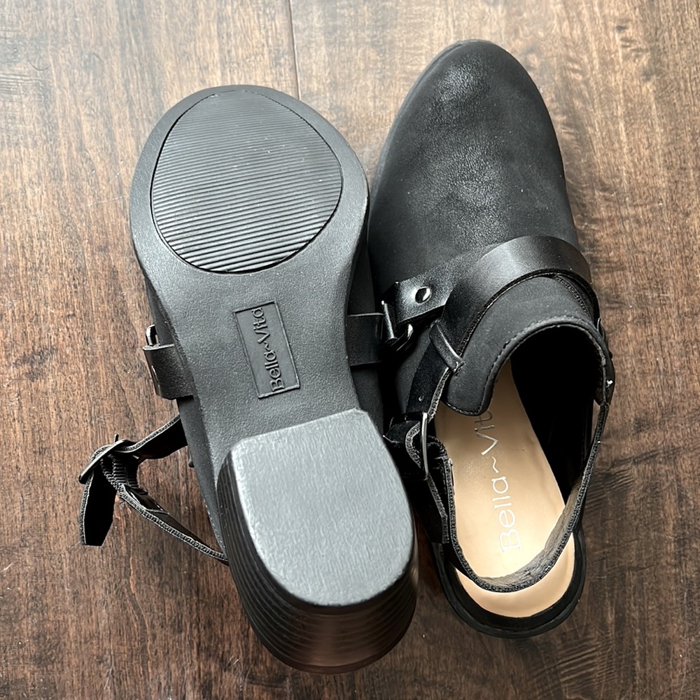 Black Sling Back Mules - image 5